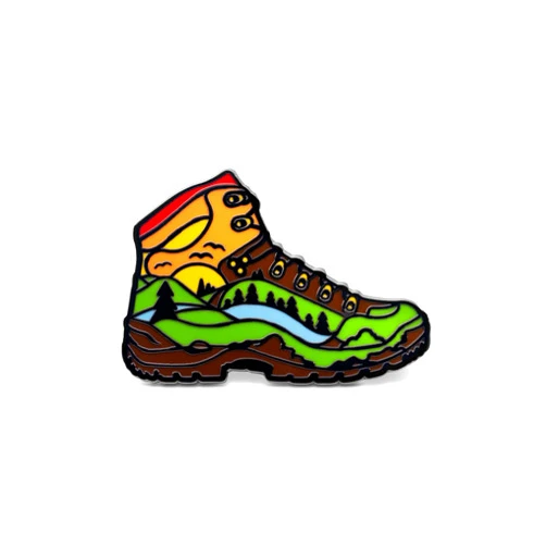 Winks For Days Hiked It Liked It Hiking Boot Hard Enamel Lapel Pin