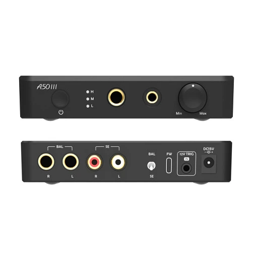 AOSHIDA Topping A50 III NFCA Headphone Amplifier, 3500mW x 3500mW Home Audio Headphone Amp, RCA/TRS to 4.4mm/6.35mm Earphone Output with 3 Gain Settings 12V Trigger for IEM, Black