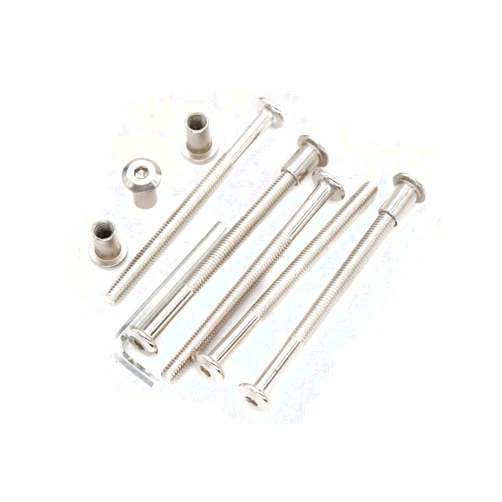 binifiMux 10-Pack M6x100mm Nickel Plated Allen Bolts Dowel Nuts Set for Furniture Connecting