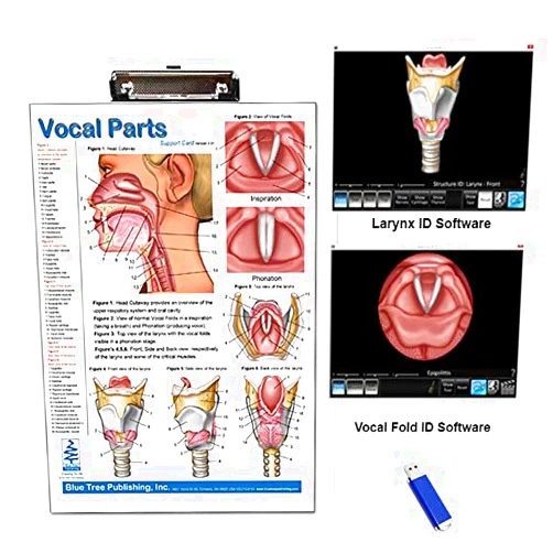 Blue Tree Publishing Vocal Parts Insert Clipboard with Larynx and Vocal fold Animation Software