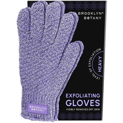 Brooklyn Botany Exfoliating Gloves for Bath and Shower – Heavy Duty Exfoliating Body Scrubber for Massage and Dead Skin Remover for Body – 1 Pair