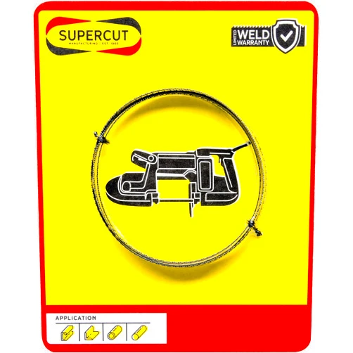 Supercut Bandsaw Blade Made in The USA 52-inch X 1/2-inch X .025-inch x 8-12 Vari Premium Bimetal Portable Band Saw Blade for Cutting Mild Steel, Stainless Steel, and General Purpose Materials