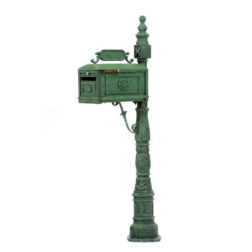 Better Box Mailboxes Locking Victorian Barcelona Decorative Cast Aluminum Better Box Mailbox Verde