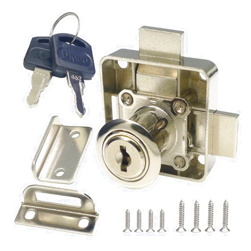 Dczonihup Double Door Lock Cabinet Drawer Lock Safety Lock [Keyed Alike] Double Deadbolt-Door Lock [Installation on The Left Side Door]. Drilling Diameter 3/4