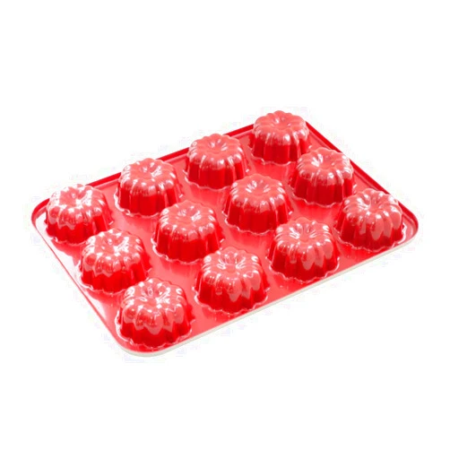 Nordic Ware Formed Mini Bundt, 12 Cavity Cupcake, Red