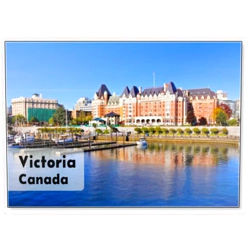 Photomagnet Beautiful Harbour View with Reflections, Victoria, Vancouver Island, BC, Canada, Fridge Magnet
