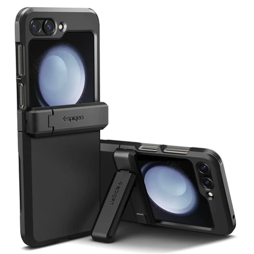 Spigen Tough Armor Pro [Hinge Protection] Designed for Galaxy Z Flip 5 Case (2023) - Black