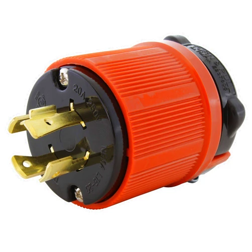 AC WORKS Locking Style Replacement Wiring Male Plug (L15-20 20A 3-Phase 250V)