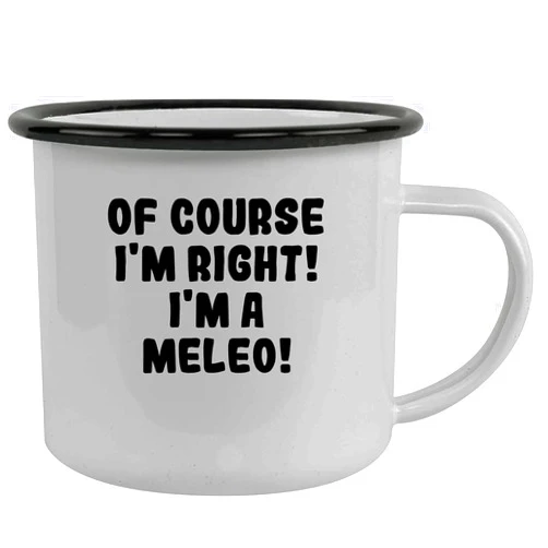 Molandra Products Of Course I'm Right! I'm A Meleo! - Stainless Steel 12Oz Camping Mug, Black
