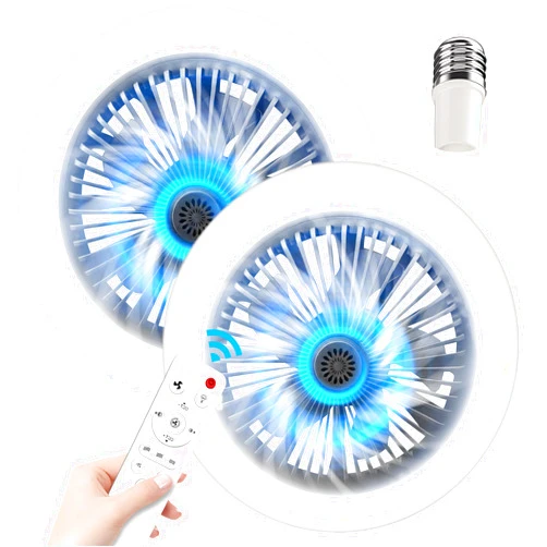 Lvkakmox Socket Fan Light - 2 Pcs Socket Fan Ceiling 10