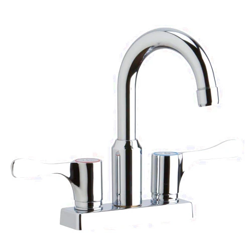 Elkay LKD24898BHC Deck Mount Faucet with Arc Spout and Lever Handles,Chrome