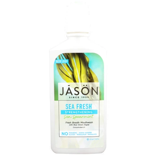 JASON JĀSÖN Sea Fresh Strengthening Mouthwash, Spearmint, 16 Fl Oz