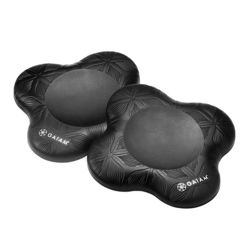 Gaiam Yoga Knee Pads (Set of 2) - Yoga Props and Accessories for Women/Men Cushions Knees and Elbows for Fitness, Travel, Meditation, Kneeling, Balance, Floor, Pilates