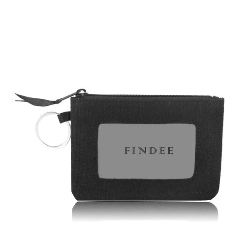 FORYEE Iconic Zip ID Case Wallet/Coin Purse with Id Window - Signature Cotton (Black)