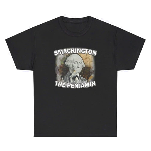 Varsity Mart Smackington The Penjamin T Shirt Funny Dab Pen 420 Ben Franklin Ironic Meme Gen Z Weirdcore Graphic Humor Tee