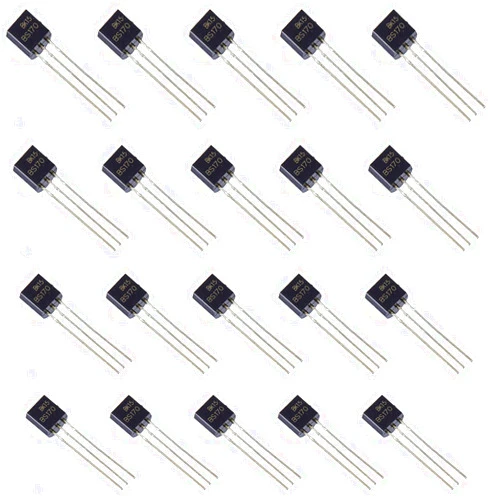Bridgold 20pcs BS170 170 N-Channel Enhancement Mode Field Effect Transistor 500mA 60V,TO-92.