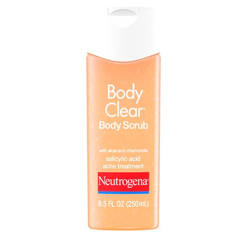 Neutrogena Body Clear Oil-Free Acne Body Scrub Skin Care, Salicylic Acid Acne Treatment for Acne-Prone Skin, 8.5 fl. Oz (Pack of 6)