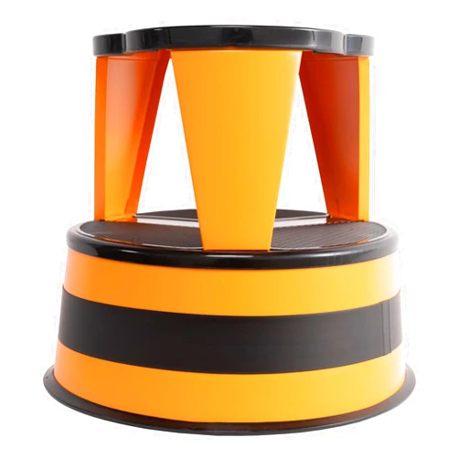 Cramer Kik Step Steel Step Stool - Two Step Stool, Holds 350 lbs (Orange)
