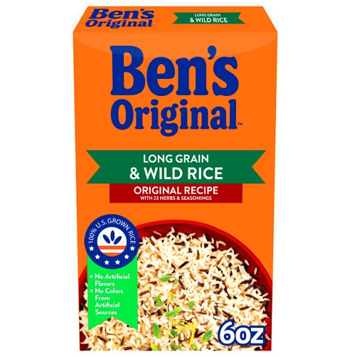 BEN'S ORIGINAL Flavored Long Grain Rice & Wild Rice, Boxed Rice, 6 oz Box (Pack of 12)