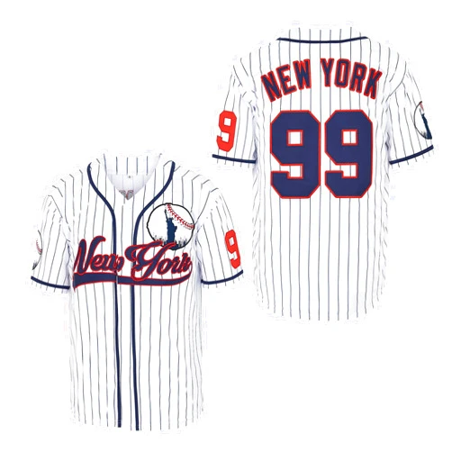 THE GROSS SISTERS Men's New York 99 Baseball Jerseys Shirts Hip Hop Button Down for Party Xmas Gift Stitched