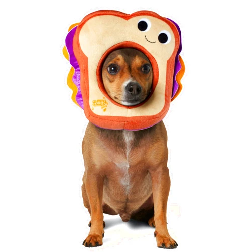 Rubies Rubie's Yummy World Costume PB&J Pet Costume Face Headpiece, As Shown, Small/Medium