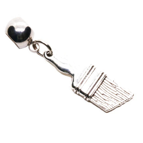 Dave The Bunny Paint Brush Charm for Artists - Elegant Painter Gift Featuring Paint Brushes Design - Great Addition to Painting Supplies for Art Enthusiasts - Unique Accessory for Creative Souls