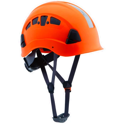 LOHASPRO Hard Hats Construction Safety Helmet ANSI Z89.1 Approved OSHA Hardhat, LOHASPRO Vented Men Worker Orange Hard Hat with Chin Strap Tree Climbing Rescue Arborist Helmet (P4 Orange)