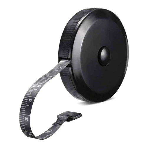 GDMINLO Soft Tape Measure Retractable Measuring for Body Fabric Sewing Tailor Cloth Knitting Craft Weight Loss Measurements Retractable Black Double Scales Rulers 1 Pack