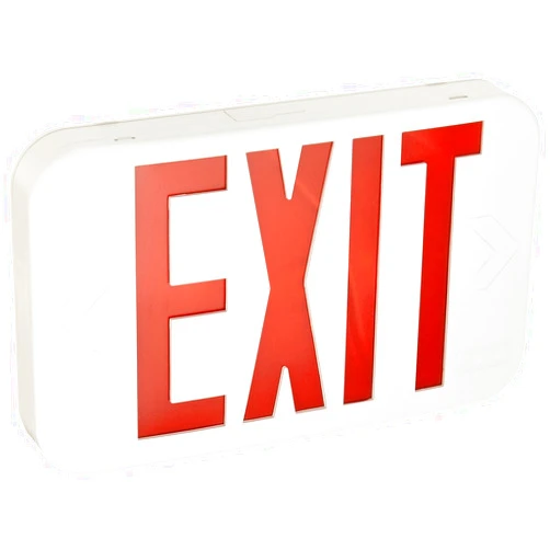 Lithonia Lighting EXR EL M6 Contractor Select LED Backup Battery Exit Emergency Sign, Back Up, Red Text - EXR LED EL M6