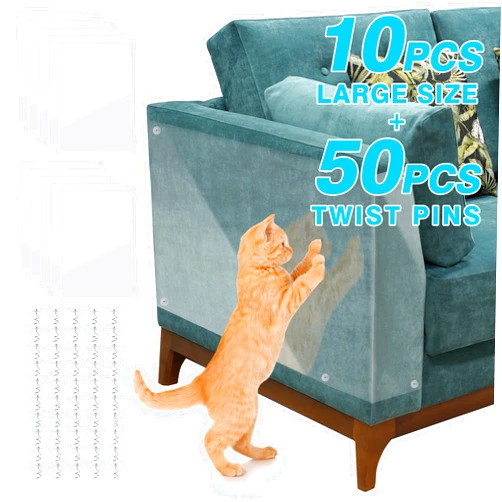 Mdzysj Cat Scratch Furniture Protector-10 Pack,Furniture Protectors from Cats Scratching-17 X 12