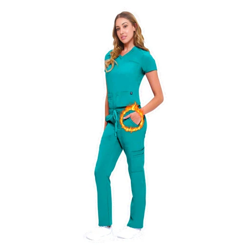 ACTIVE UNIFORMS Women's 11 Pocket Cargo Scrub Set - Cool Stretch Lightweight Medical Scrub Set for Nurses & Healthcare