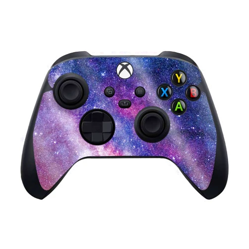 MIGHTY SKINS MightySkins Glossy Glitter Skin Compatible with Xbox Series X and S Controller - Violet Stars | Protective, Durable High-Gloss Glitter Finish | Easy to Apply and Change Style | Made in The USA