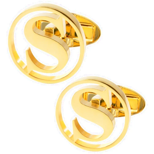 GWD Cufflinks for Men Classic Tuxedo Shirt Wedding Cuff Links Personalized Initials A-Z Gift