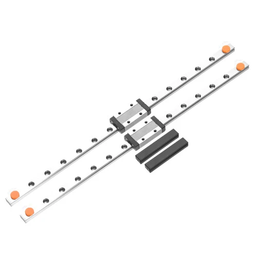 uxcell 2pcs MGN9 300mm Linear Guide Rail with 2pcs MGN9H Sliding Carriage Block Bearing Steel and 2pcs Plastic Mini MGN12 Linear Guide for DIY 3D Printers and CNC Machine, Silver