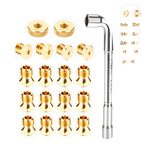 STPCTOU Natural Gas Orifice Nozzle Conversion Kit，Propane to Natural Gas Conversion Kit，DIY Burner Parts Brass Jet Nozzles，Compatible with Blackstone 28 Inch and 36 Inch Griddles, Rangetop Combo, Tailgater.