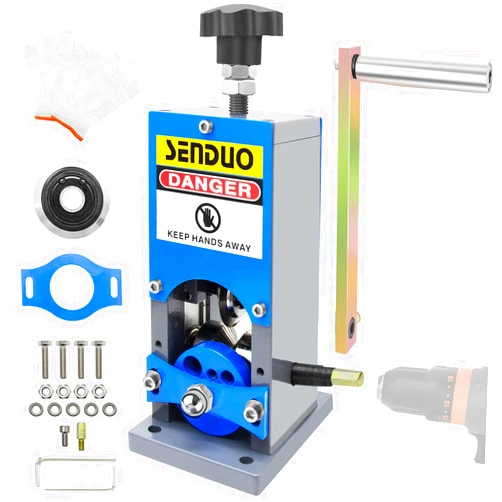 SENDUO Upgraded Manual Wire Stripper Machine 0.06-1.57in,Cable Stripper Machine for Drill, Wire Stripper Tool With Hand Crank Portable,Wire Stripping Machine For Scrap Copper Recycling