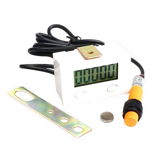 FYGAIN Digital Counter for knitting machine, Electronic LCD Digital 0-99999 Counter 5 Digit Plus UP Gauge, Proximity Switch Sensor with Magnetic