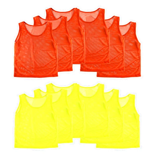 Super Z Outlet 12 Pinnies Scrimmage Vests Team Practice Jersey for Child Youth Teen Lightweight