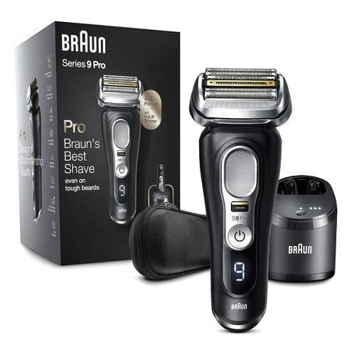 Braun Electric Razor,Waterproof Foil Shaver for Men,Series 9 Pro 9460cc,Wet & Dry Shave,w/ProLift Beard Trimmer for Grooming,5-in-1 Cleaning & Charging SmartCare Center, Head Shavers for Bald Men