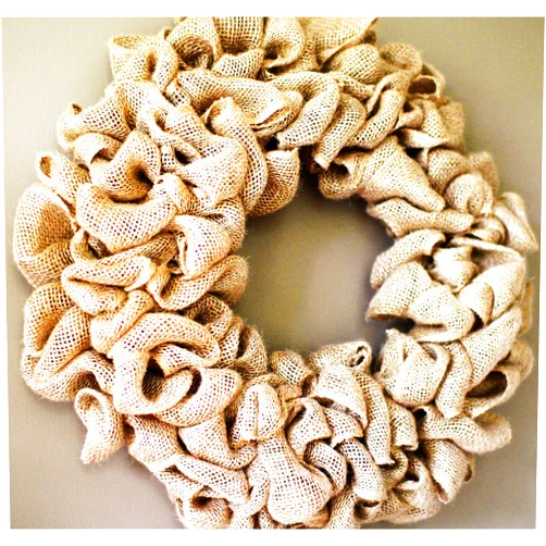 Thisuniqueshop 15 inch Burlap wreath, Wedding wreath, Rustic wreath, Outdoor wreath,Front door Wreath,DIY Wreath,Plain Wreath, Spring Wreath, Winter Wreath, home warming