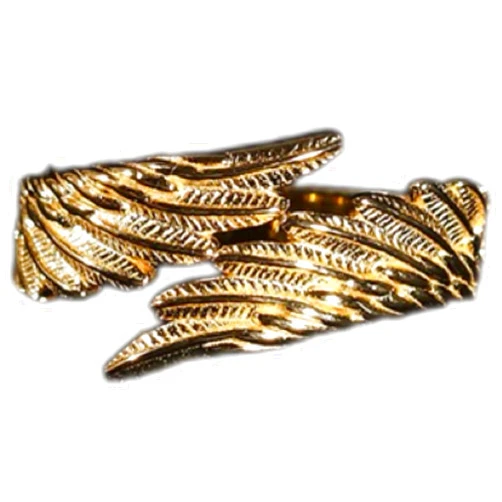 LAIHUARYWA Retro Angel Wing Ring Adjustable Feather Silver Gold Antique Jewelry for Women Men Dainty Wrap Open Thumb Rings for Women Open Punk Birthday Gift Friendship