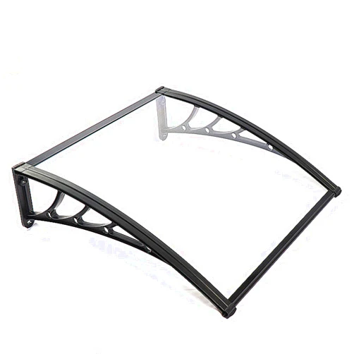 TYTYJ Window Awning Roofing Canopies Waterproof and Rain Protection for Exterior Balconies for Entry Doors Polycarbonate Cover Protection (Size : 80x100cm)