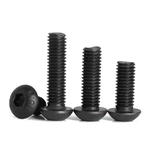 Generic M8-1.25 x 55mm Button Head Socket Cap Screws, 10.9 Grade Alloy Steel, Allen Socket Drive, Black Oxide Finish, Full Thread Quantity 20