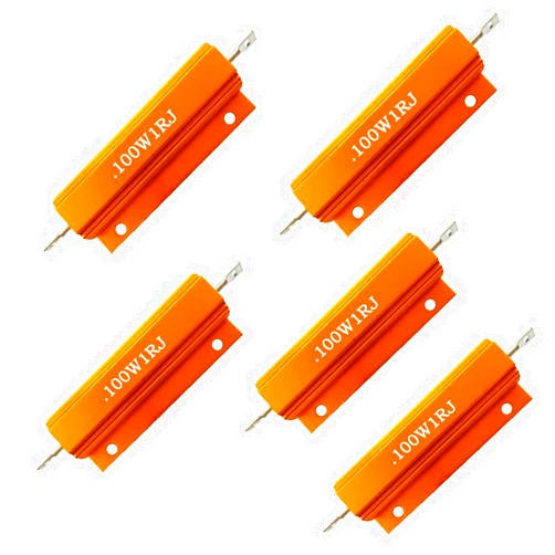 Comidox Set of 5 100W Watt Shell Power Aluminum Housed Case Wirewound Resistor 1R Ohm
