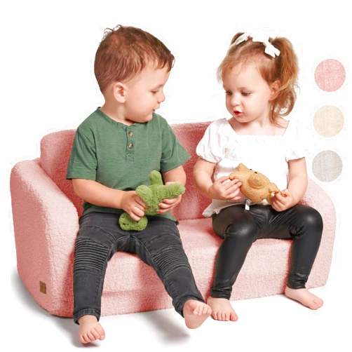 ZICOTO Sturdy Kids Couch and Chair for Fun Play Time or Comfy Lounging - The Perfect 2 in 1 Toddler Sofa Easily Unfolds Into a Super Soft Lounger - Modern Fold Out Chair for Babies Fits Nicely with Any Decor