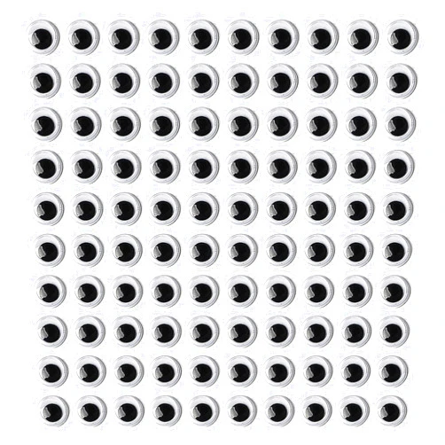 Vivixin Googly Eyes Self Adhesive 350pcs, Black Plastic Wiggle Googly Eyes for Crafts, Wiggle Googly Eyes, Large Googly Eyes Sticker for DIY (10mm)