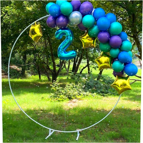 LBYDXD Metal Wedding Arches, Arch Backdrop Stand Flower Stand for Wedding Decoration, Round Metal Wedding Arch for Birthday Party, Assemble Freely, Outdoor and Indoor Decorations