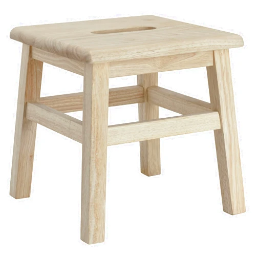 eHemco Solid Hardwood Step Stool for Adults and Kids, 12.25 Inches, Unfinished