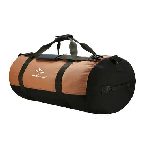 WHITEDUCK Heavy Duty Canvas Duffel Bag for Men and Women - Foldable Military Army Style Duffel Bag, with Full Length Zipper- Outdoors, Travel, Gym & Storage