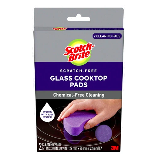 Scotch-Brite Cooktop, Glass Stovetops, Tackle Burnt-On Messes, 4 Pads, 4 Count (Pack of 1), Multi-Color, 4 Cleaning Cooktop Pads